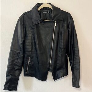Boohoo Black Faux Leather Women's Jacket